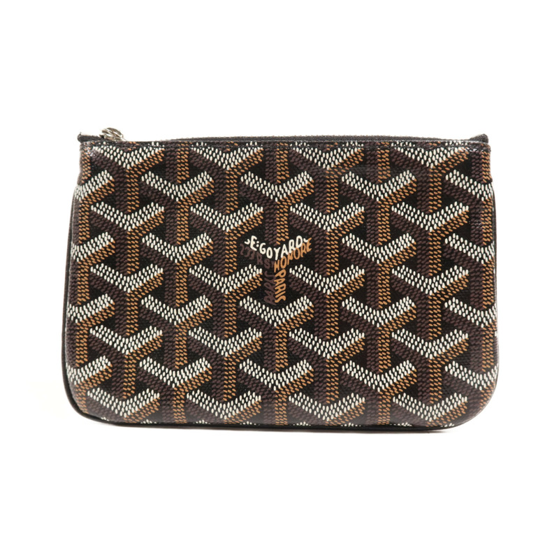 GOYARD 塗層帆布Pouch銀扣手拿包-0