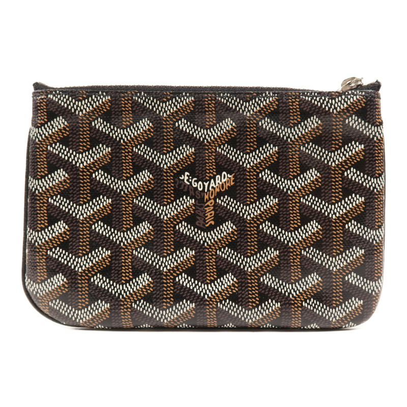 GOYARD 塗層帆布Pouch銀扣手拿包-1