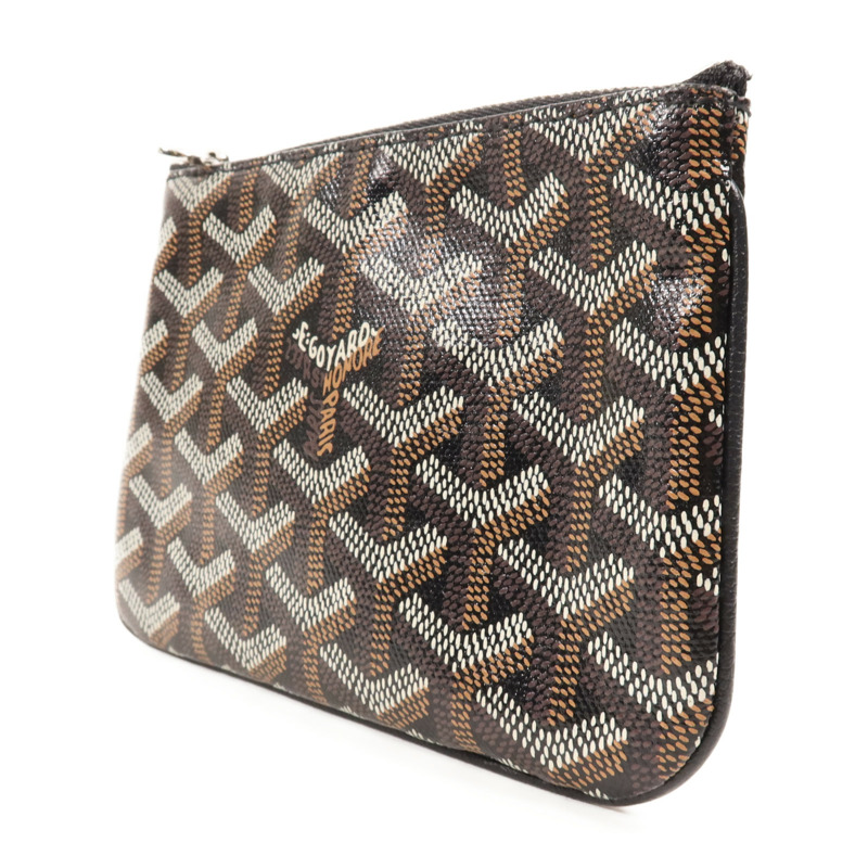 GOYARD 塗層帆布Pouch銀扣手拿包-2
