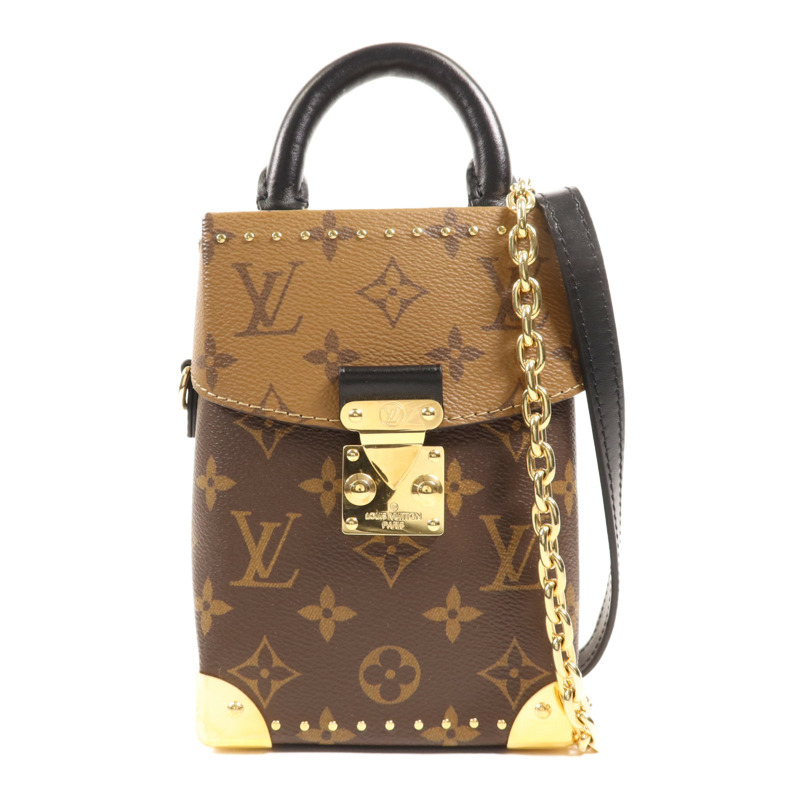 LOUIS VUITTON Monogram/Monogram Reverse Camera Box金扣手挽肩背兩用袋-0