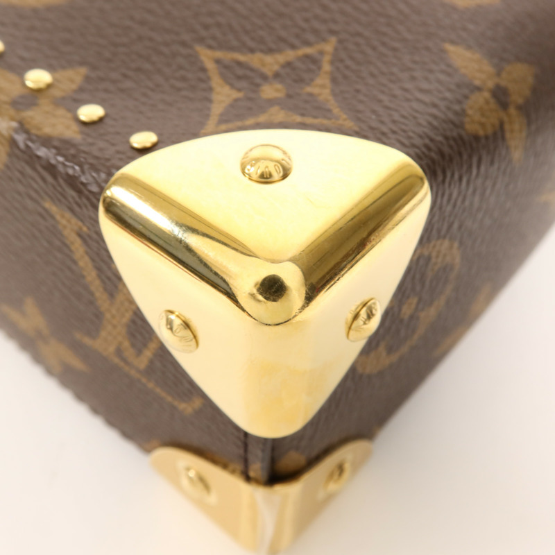 LOUIS VUITTON Monogram/Monogram Reverse Camera Box金扣手挽肩背兩用袋-7