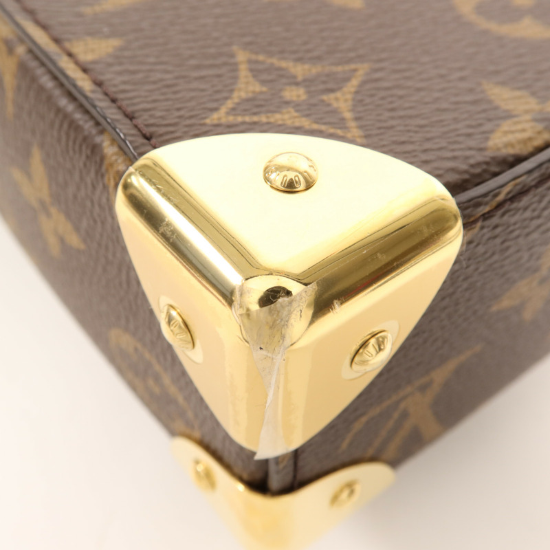 LOUIS VUITTON Monogram/Monogram Reverse Camera Box金扣手挽肩背兩用袋-10