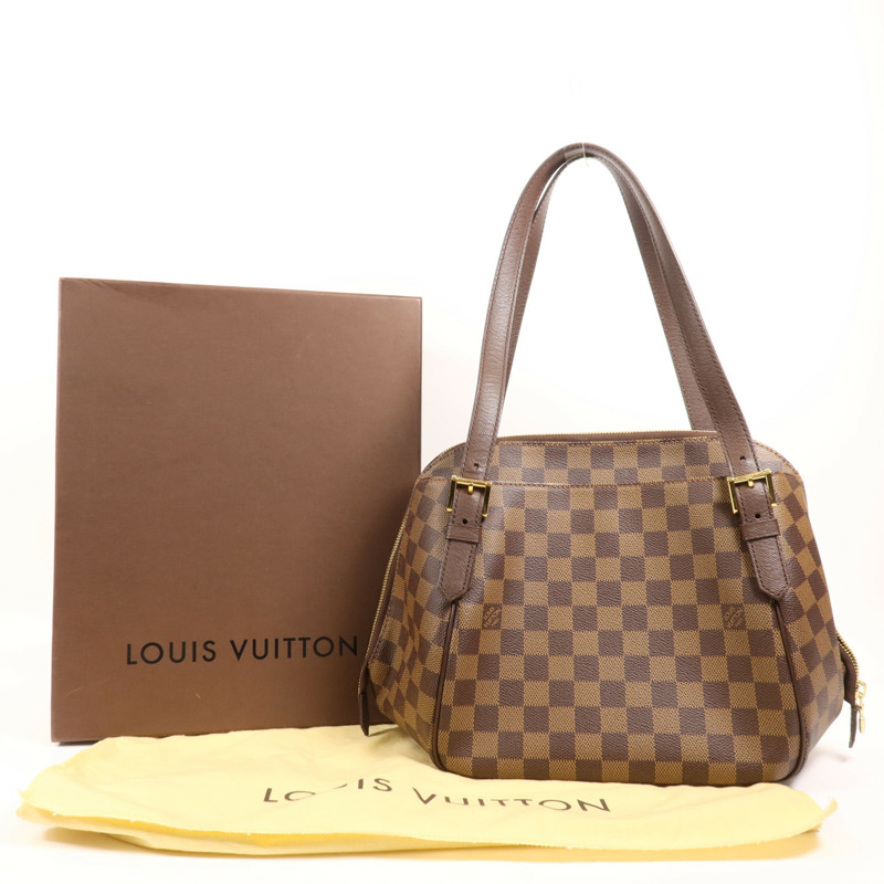 LOUIS VUITTON Damier Belem MM金扣肩背袋-8