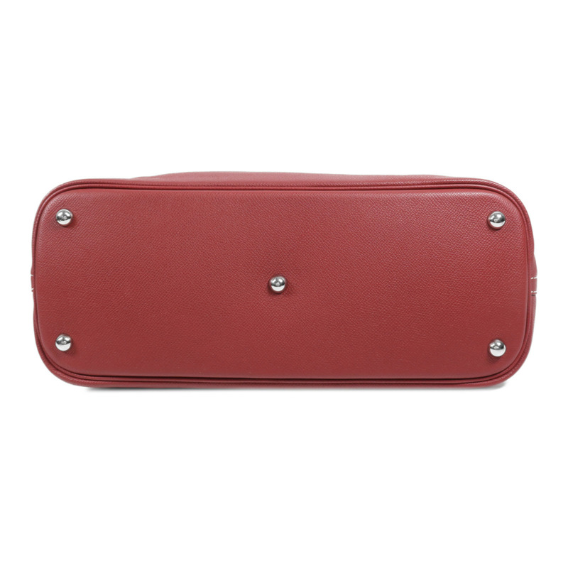 HERMES Epsom皮革Bolide Relax 35銀扣手挽袋Rouge Grenat-3