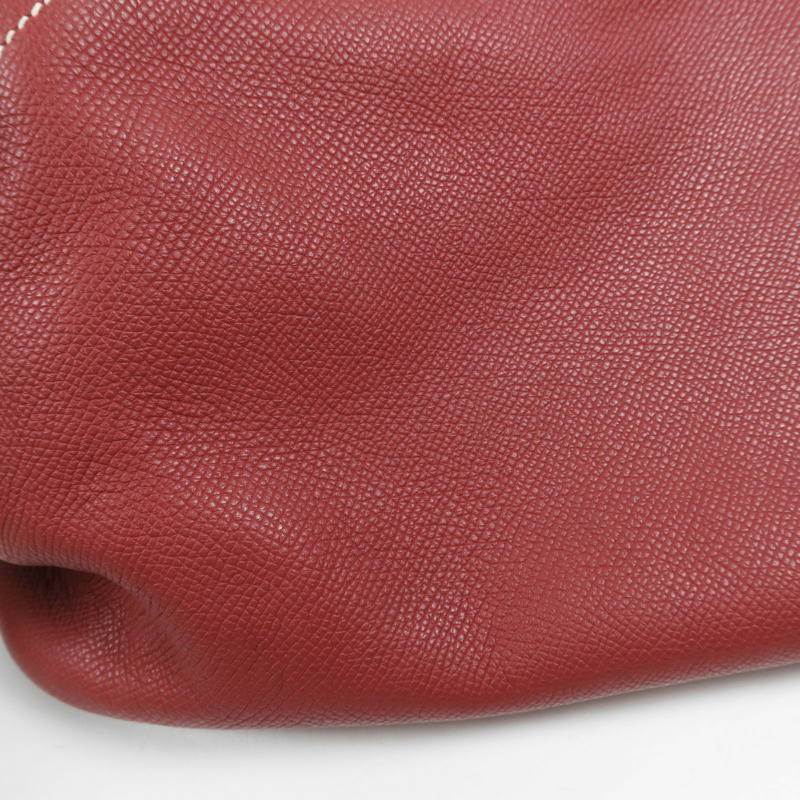HERMES Epsom皮革Bolide Relax 35銀扣手挽袋Rouge Grenat-13