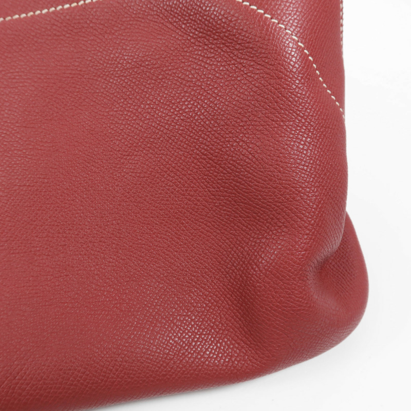 HERMES Epsom皮革Bolide Relax 35銀扣手挽袋Rouge Grenat-14