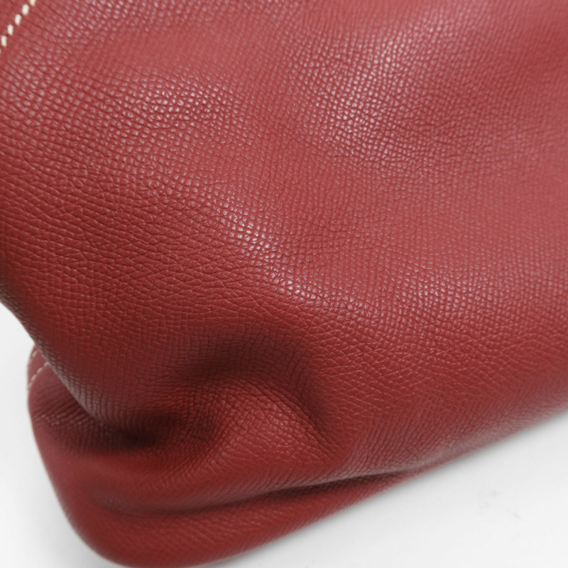 HERMES Epsom皮革Bolide Relax 35銀扣手挽袋Rouge Grenat-16
