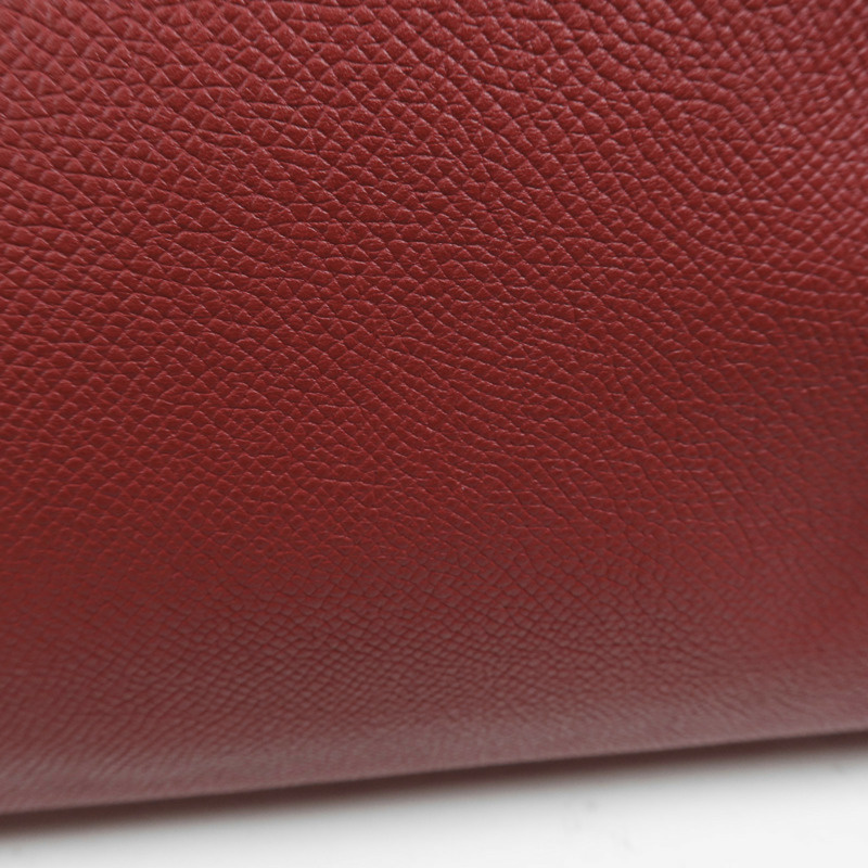 HERMES Epsom皮革Bolide Relax 35銀扣手挽袋Rouge Grenat-17