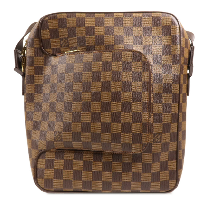 LOUIS VUITTON Damier Olaf MM金扣肩背袋-1