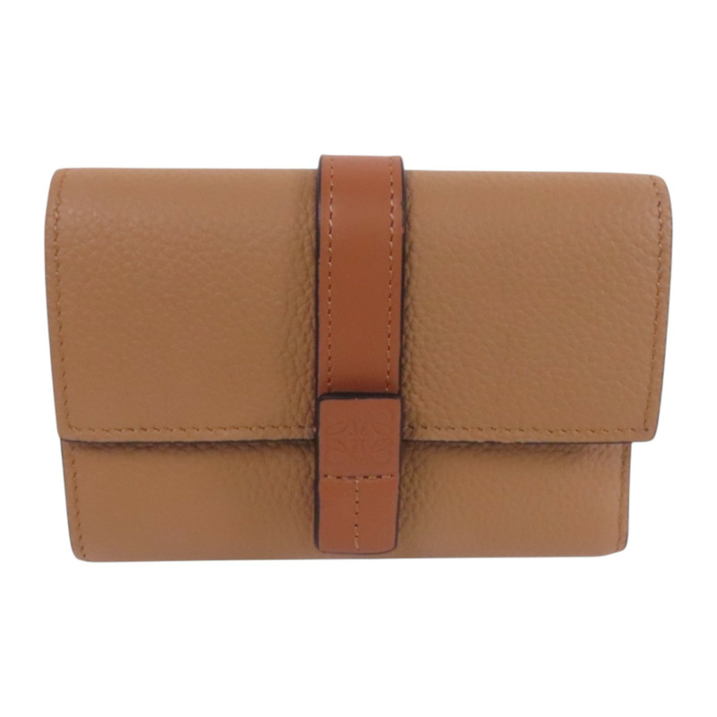 LOEWE 牛皮皮革Small Wallet銀扣短錢包-0