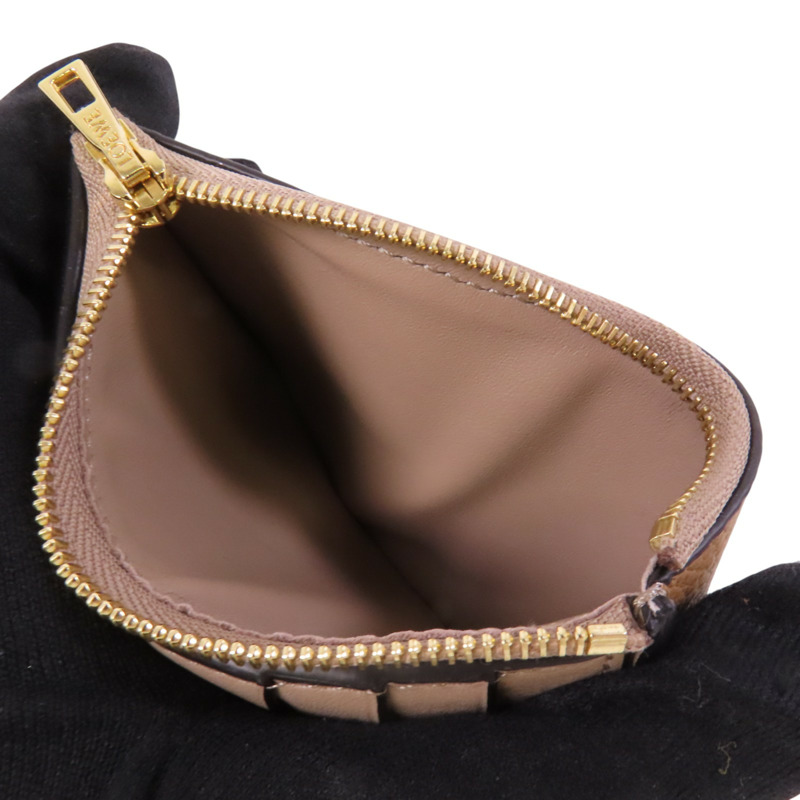 LOEWE 牛皮皮革Small Wallet銀扣短錢包-6