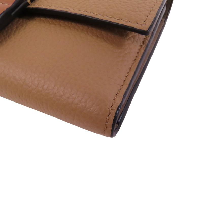 LOEWE 牛皮皮革Small Wallet銀扣短錢包-11