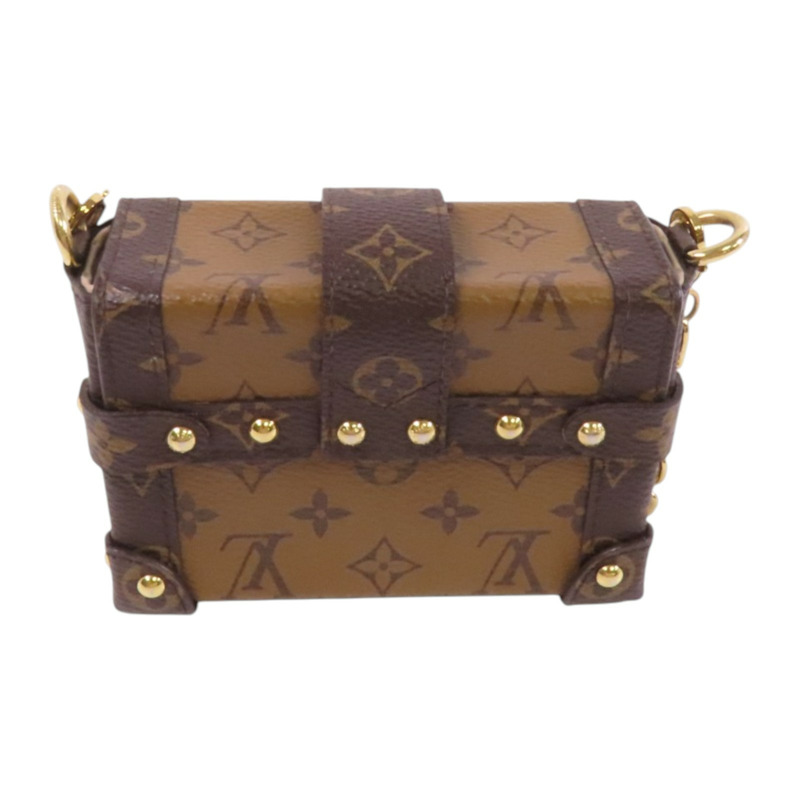 LOUIS VUITTON Monogram Mini Essential Trunk金扣鏈帶肩背袋-1