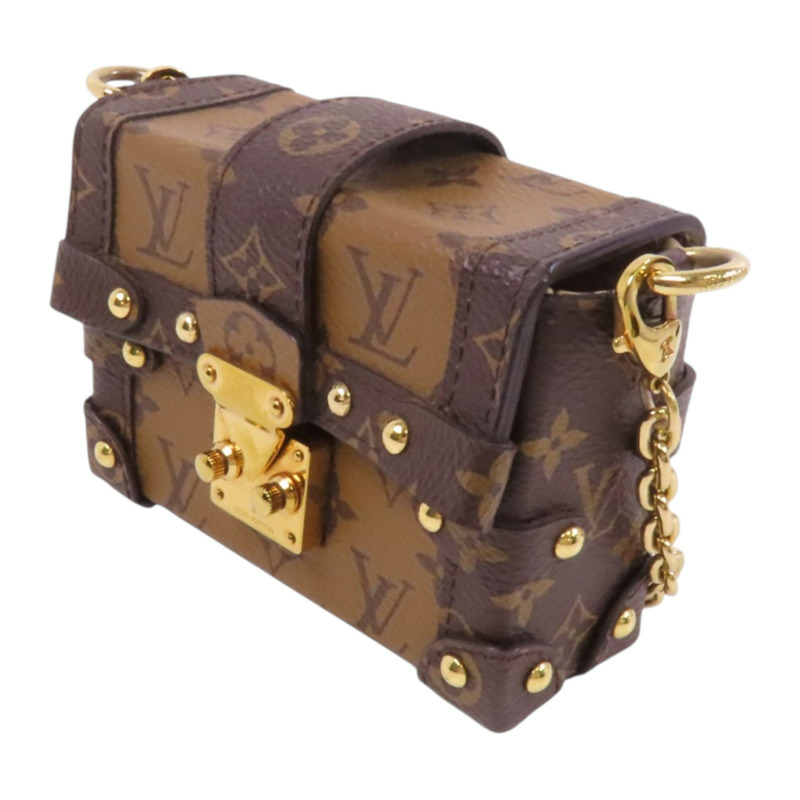 LOUIS VUITTON Monogram Mini Essential Trunk金扣鏈帶肩背袋-2
