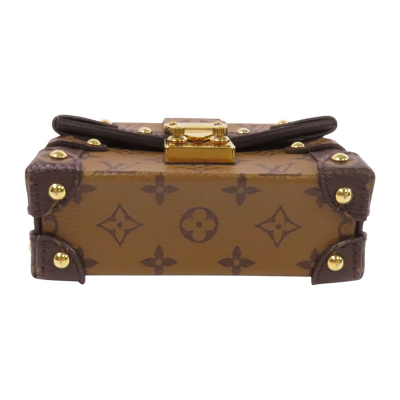 LOUIS VUITTON Monogram Mini Essential Trunk金扣鏈帶肩背袋-3