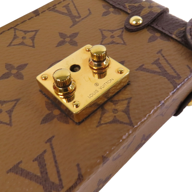 LOUIS VUITTON Monogram Mini Essential Trunk金扣鏈帶肩背袋-9