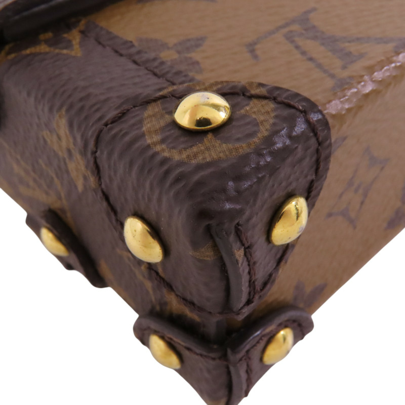 LOUIS VUITTON Monogram Mini Essential Trunk金扣鏈帶肩背袋-12