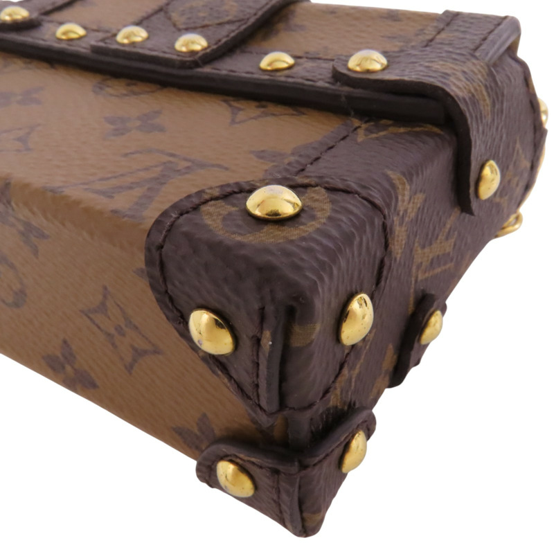 LOUIS VUITTON Monogram Mini Essential Trunk金扣鏈帶肩背袋-13