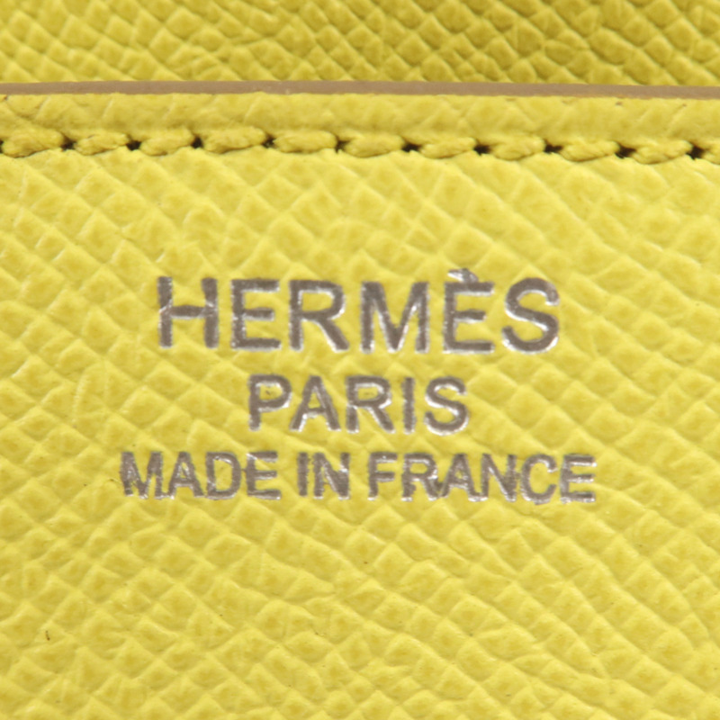 HERMES Epsom皮革Birkin 35銀扣手挽袋Lime-5