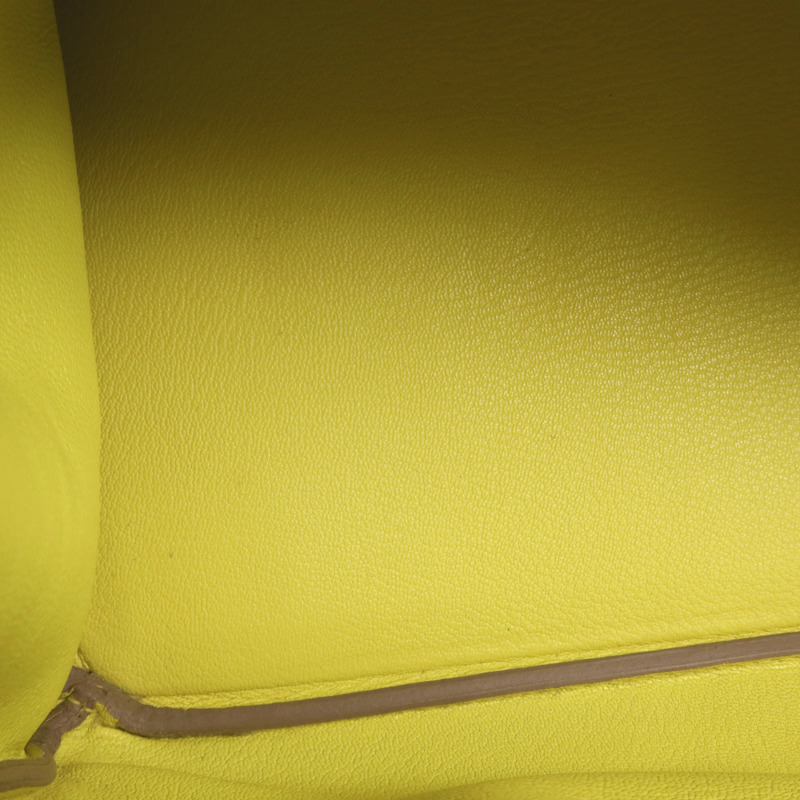 HERMES Epsom皮革Birkin 35銀扣手挽袋Lime-13