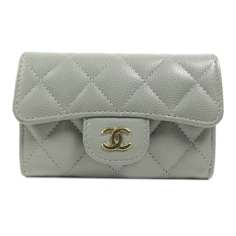CHANEL 牛皮皮革Card Case金扣卡片套-0