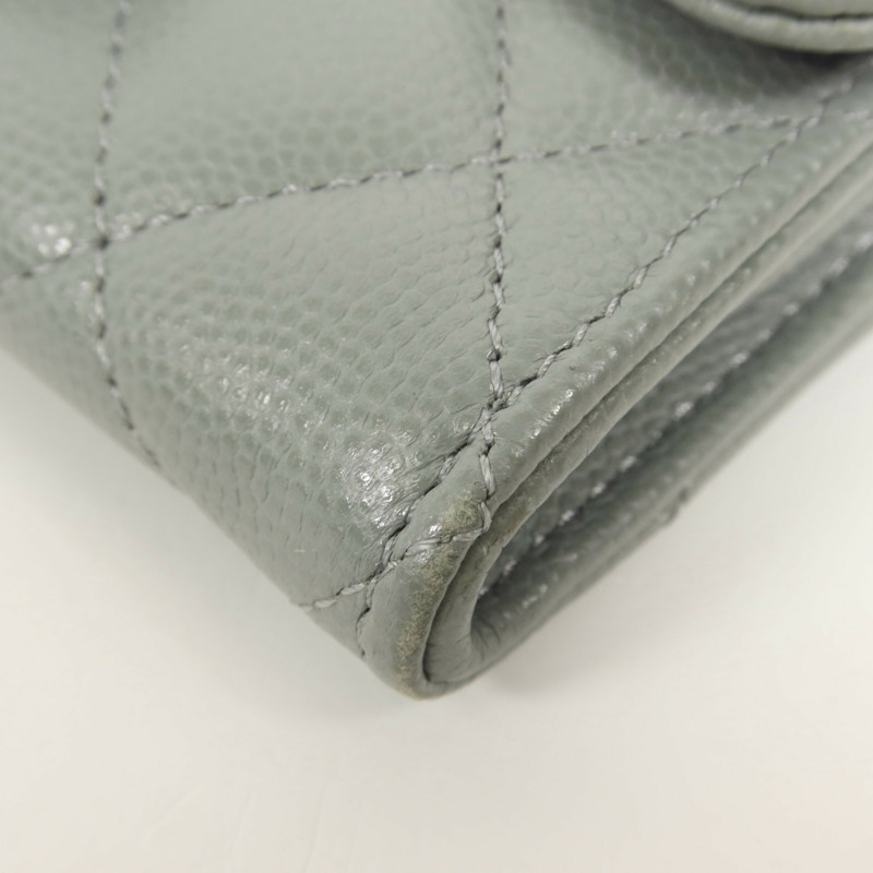 CHANEL 牛皮皮革Card Case金扣卡片套-9