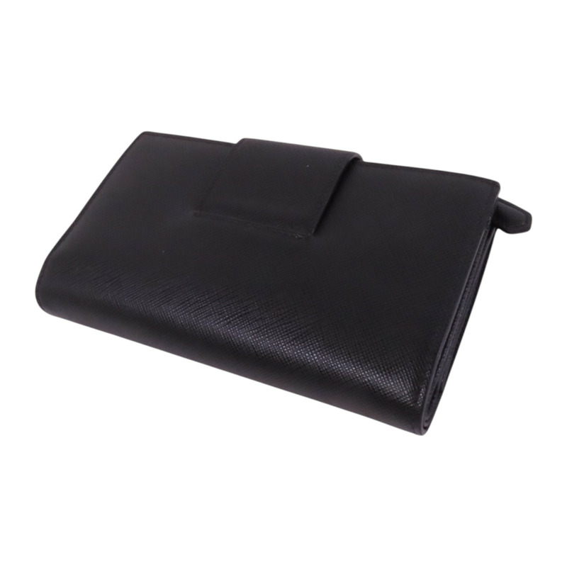 PRADA Saffiano皮革Middle Wallet銀扣錢包-3