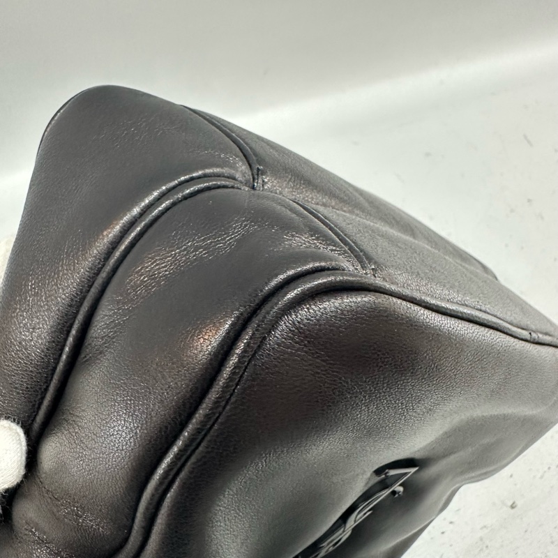 YSL 819279 黑羊皮黑釦相機包 Niki-21