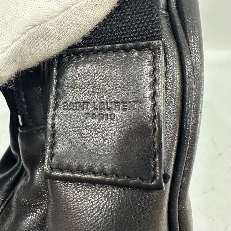YSL 819279 黑羊皮黑釦相機包 Niki-25