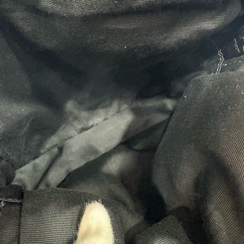 YSL 819279 黑羊皮黑釦相機包 Niki-26