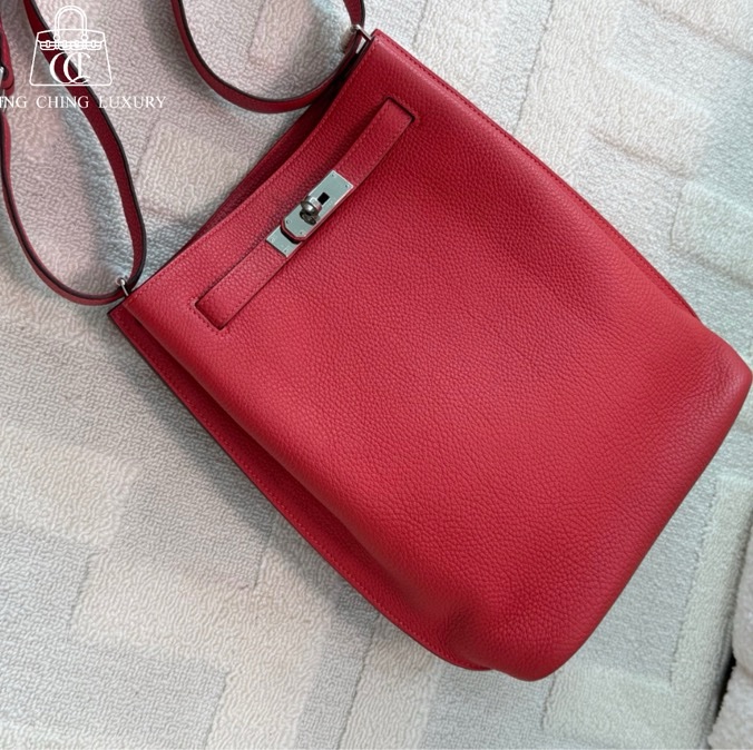🌈Hermes❤️So Kelly 22❤️T5齋普洱粉銀扣🌟99新🌟Togo皮🌟Stamp R🌟-0