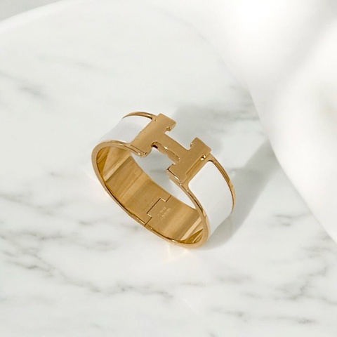 莉亞精品♡ Hermes 白金寬版H手環 PM 二手美品