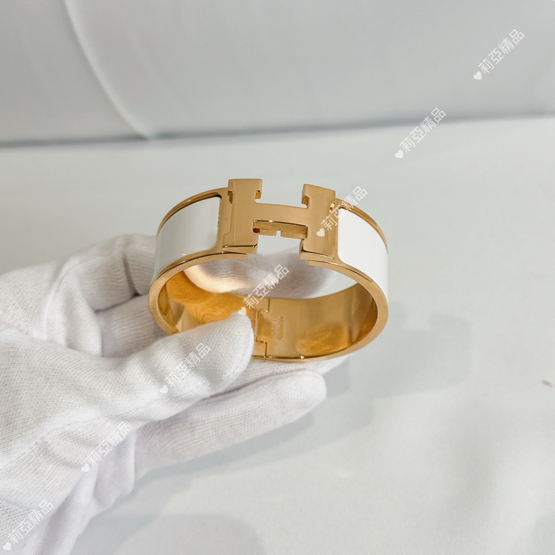 莉亞精品♡ Hermes 白金寬版H手環 PM 二手美品-1
