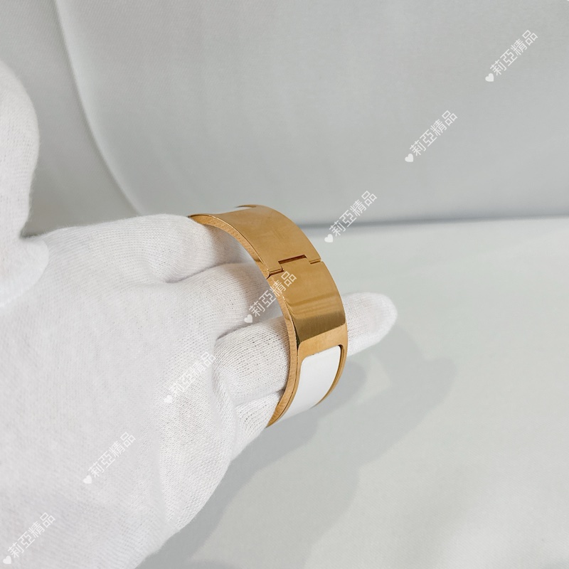 莉亞精品♡ Hermes 白金寬版H手環 PM 二手美品-2