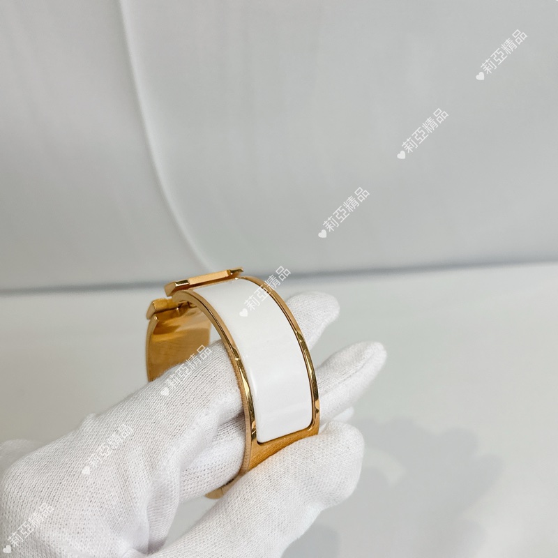 莉亞精品♡ Hermes 白金寬版H手環 PM 二手美品-3