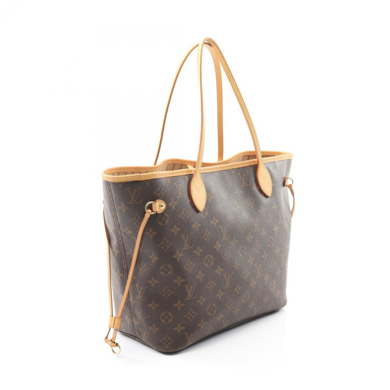 Louis Vuitton Neverfull MM 手提包,塗佈帆布和皮革,字母組合,女款,棕色,M40156-1