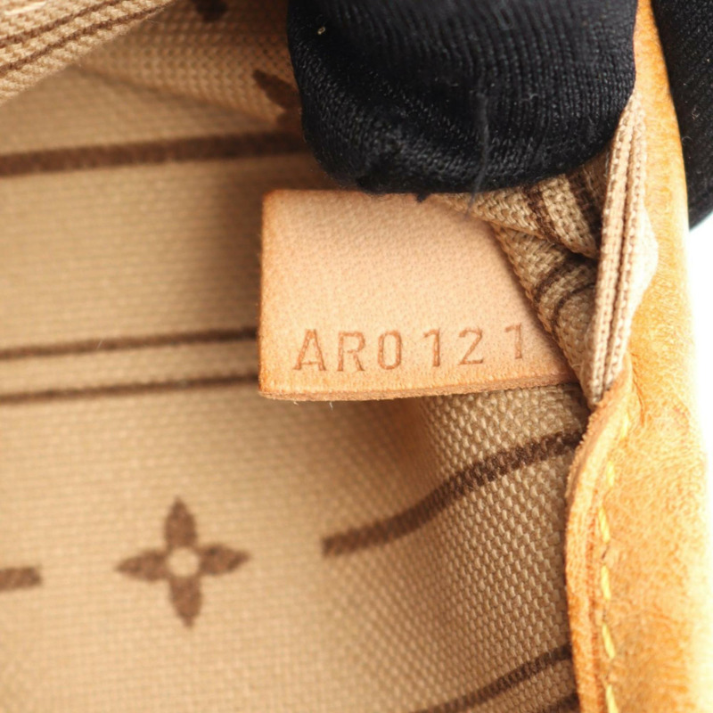 Louis Vuitton Neverfull MM 手提包,塗佈帆布和皮革,字母組合,女款,棕色,M40156-4