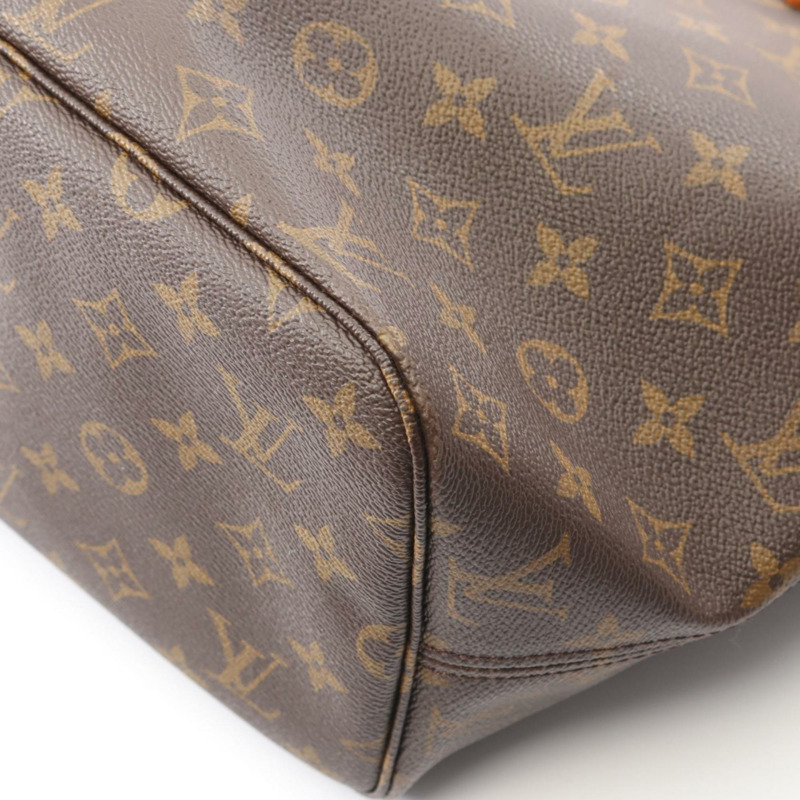 Louis Vuitton Neverfull MM 手提包,塗佈帆布和皮革,字母組合,女款,棕色,M40156-5