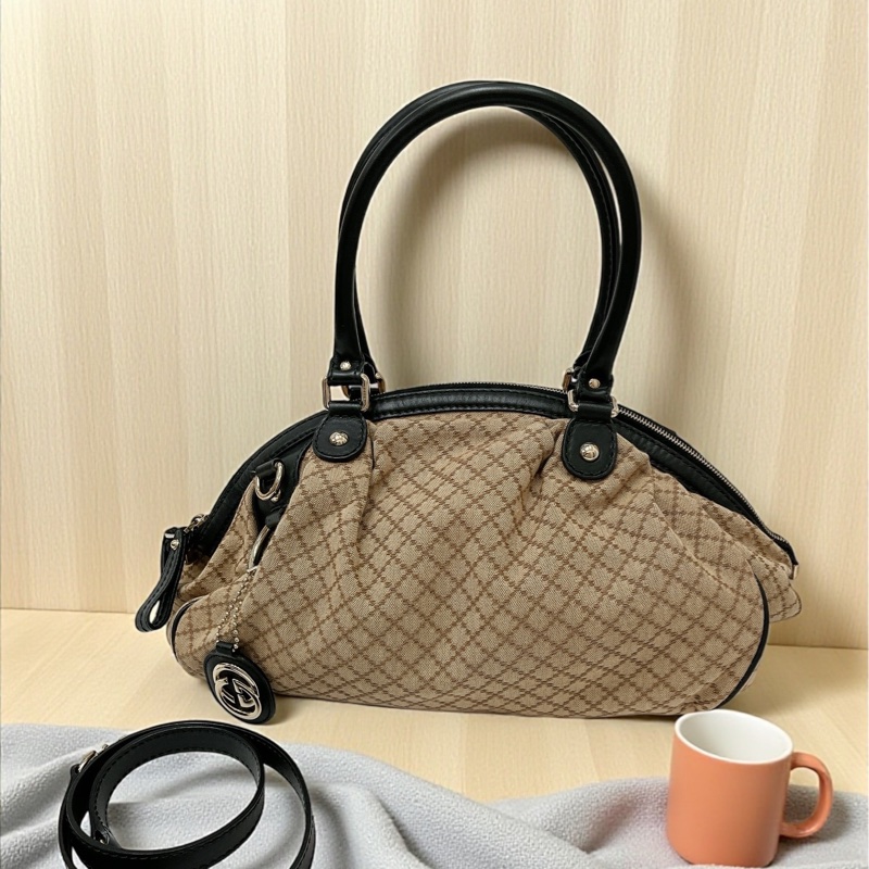 莉亞精品♡Gucci 223974 帆布斜背包 二手-0