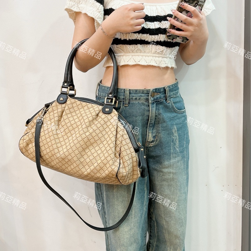 莉亞精品♡Gucci 223974 帆布斜背包 二手-1