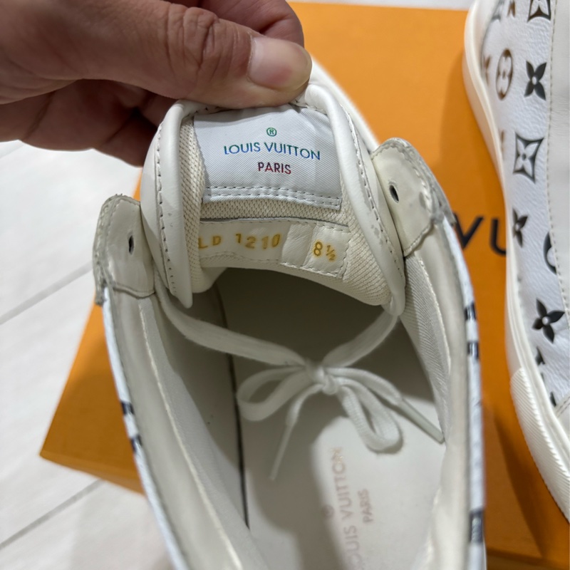 LV白老花高筒休閒鞋,少穿-10