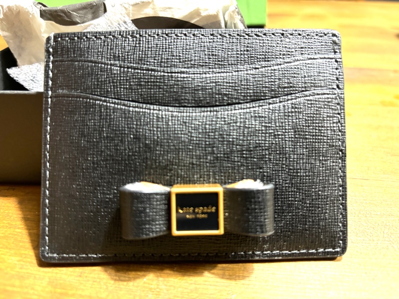 Kate spade 紐約 全新 完整外盒 蝴蝶結名片夾-8