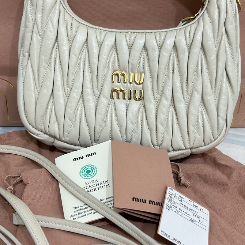 Miu Miu hobo 張員瑛 同款包 小羊皮 小號-0