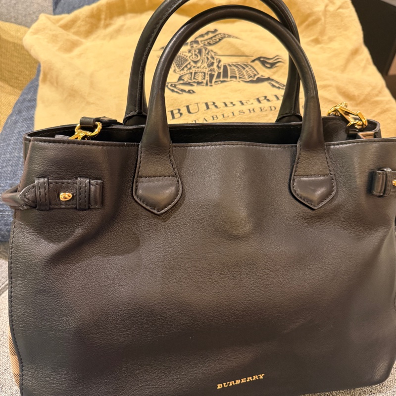 BURBERRY The Banner Vintage 格紋背帶兩用包中號-0