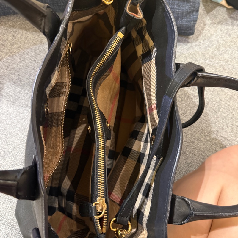 BURBERRY The Banner Vintage 格紋背帶兩用包中號-4