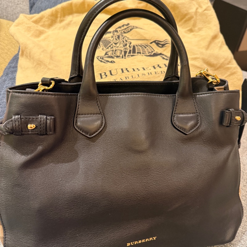 BURBERRY The Banner Vintage 格紋背帶兩用包中號-6