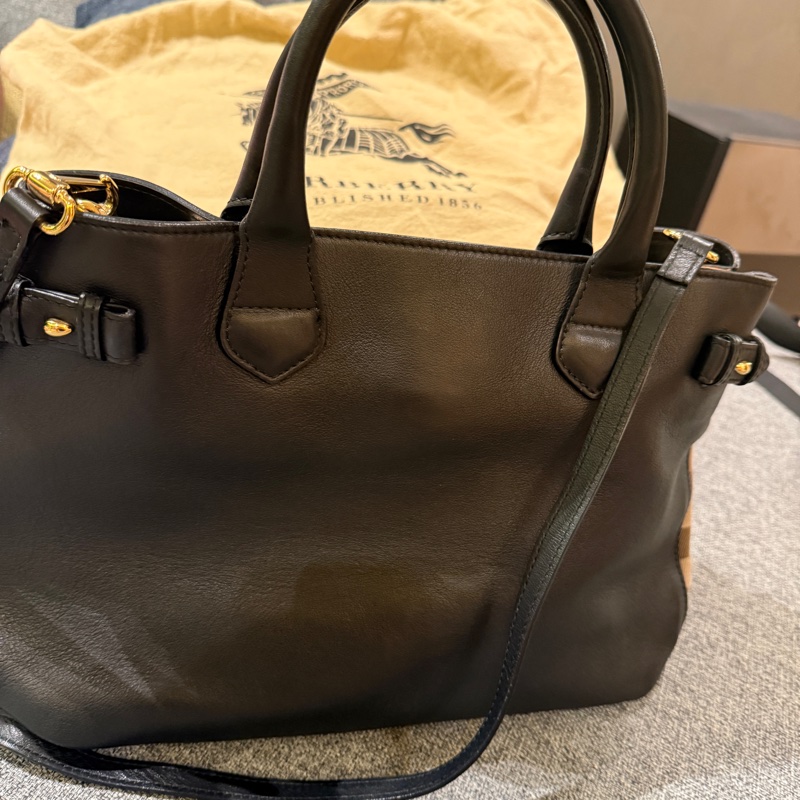 BURBERRY The Banner Vintage 格紋背帶兩用包中號-7