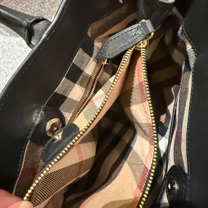 BURBERRY The Banner Vintage 格紋背帶兩用包中號-12