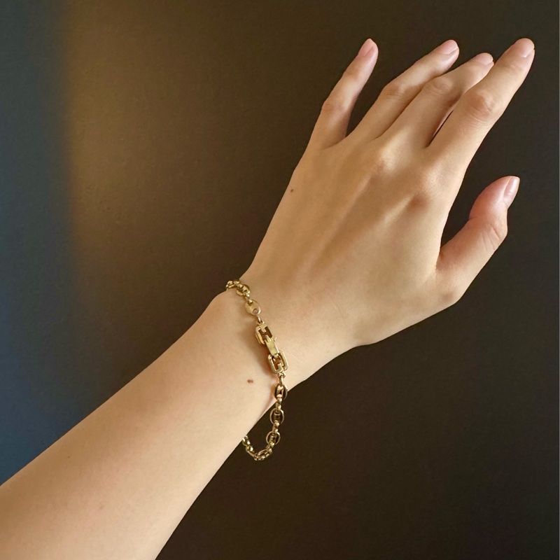 Vintage Givenchy gold plated bracelet 紀梵希鍍金手鏈 19cm-2