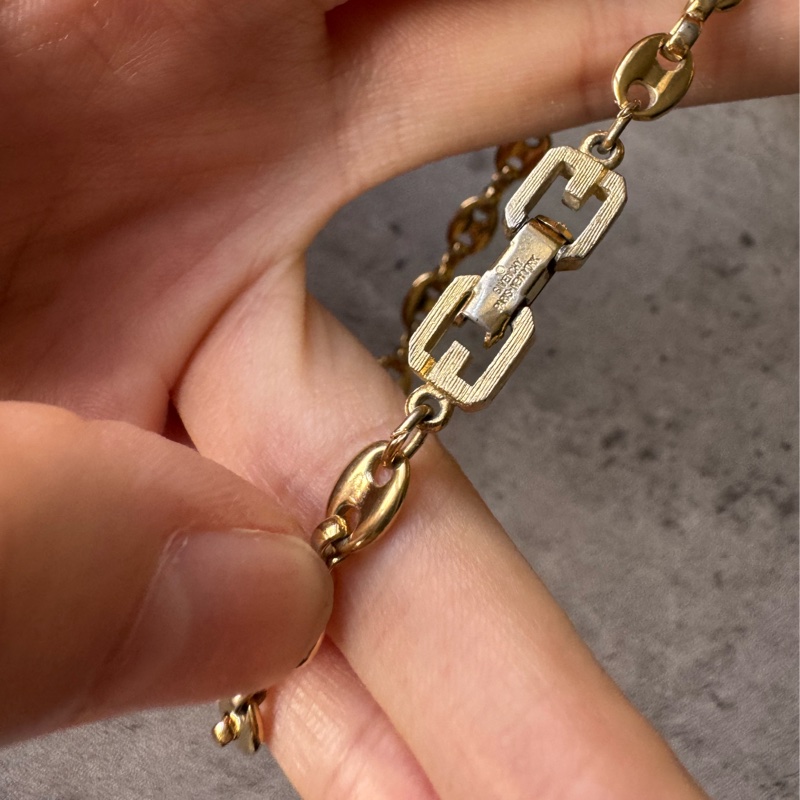 Vintage Givenchy gold plated bracelet 紀梵希鍍金手鏈 19cm-7